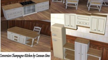 Conversion Champagne Kitchen by Clara at All 4 Sims