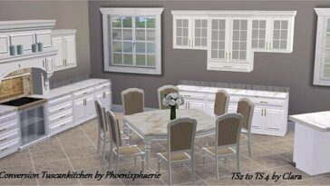 Conversion Tuscan kitchen Phoenix by Clara at All 4 Sims