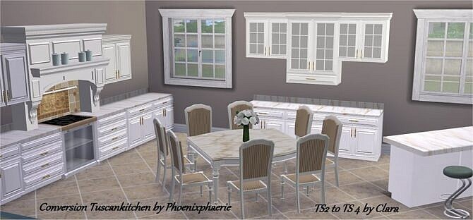 Conversion Tuscan kitchen Phoenix by Clara at All 4 Sims