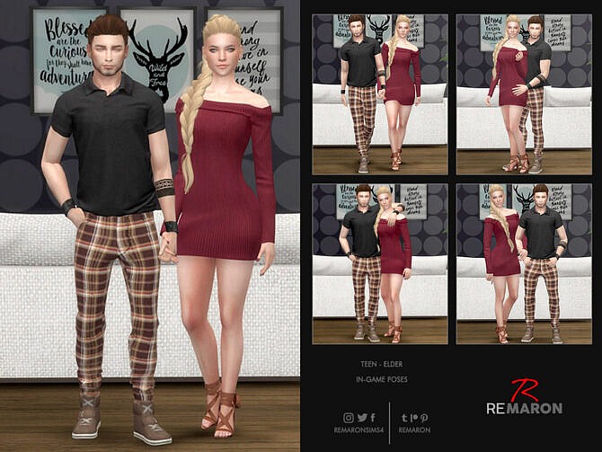 Couple In Game Pose Set 01 by ReMaron at TSR