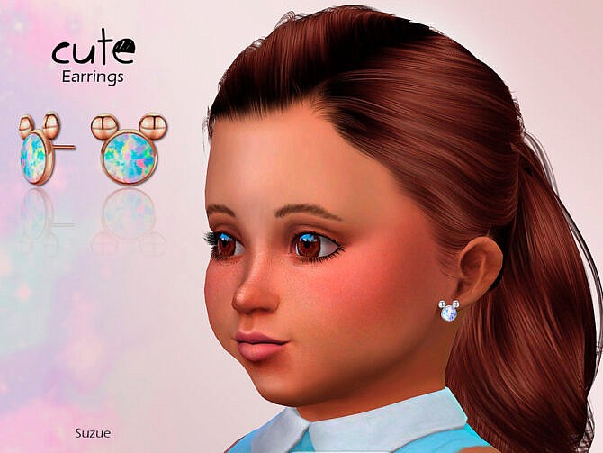 Cute Toddler Earrings by Suzue at TSR