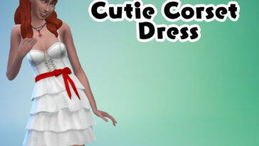 Cutie Corset Dress by WelshWeirdo at Mod The Sims 4