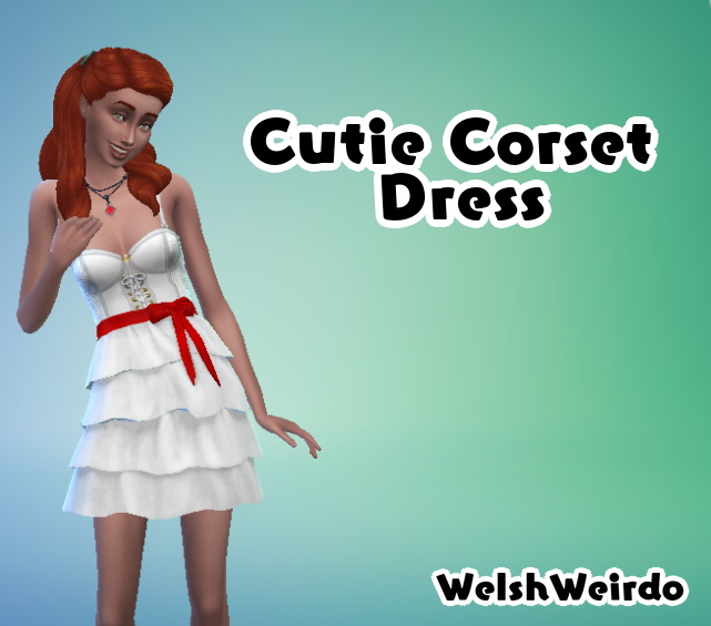 Cutie Corset Dress by WelshWeirdo at Mod The Sims 4