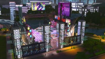 Cyberpunk Inspired build by bradybrad7 at Mod The Sims 4