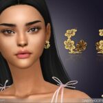 Daisy Hoop Earrings by feyona at TSR