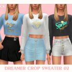 Dreamer Crop Sweater 02 by Black Lily at TSR