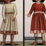 Dress with bow & Button up dress at LazyEyelids