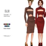 ELSI Midi Dress by Helsoseira at TSR