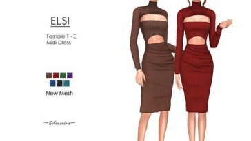 ELSI Midi Dress by Helsoseira at TSR