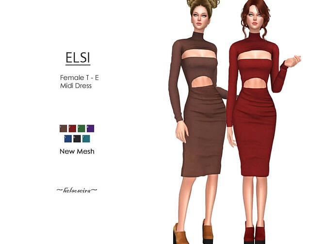 ELSI Midi Dress by Helsoseira at TSR