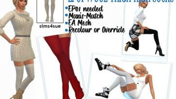 EP01 WOOL THIGH HIGHS at Sims4Sue