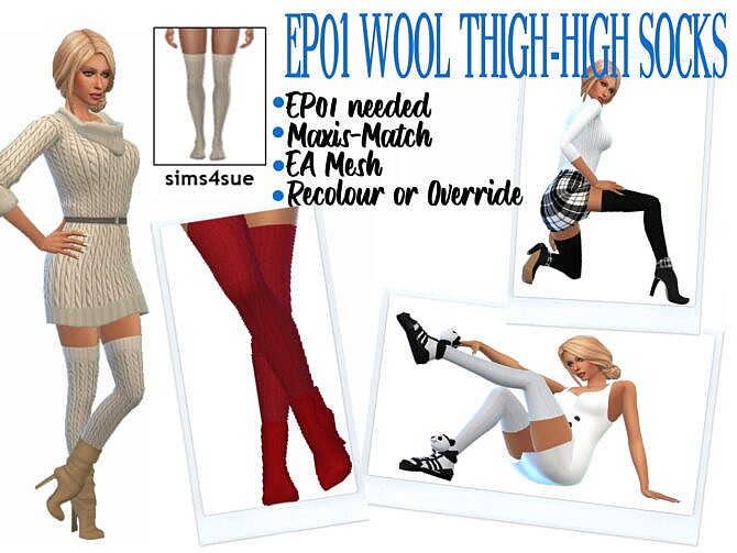 EP01 WOOL THIGH HIGHS at Sims4Sue