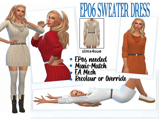 EP06 SWEATER DRESS at Sims4Sue