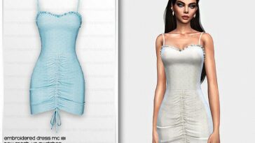 Embroidered Dress MC181 by mermaladesimtr at TSR