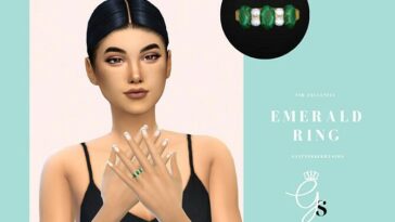 Emerald Engagement Ring by Glitterberryfly at TSR