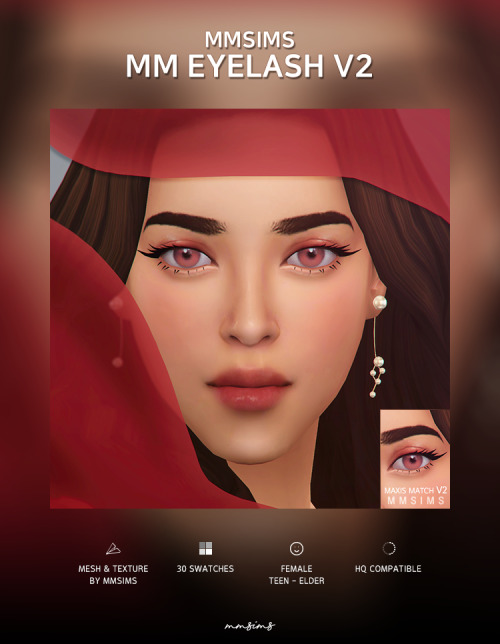 Eyelash Maxis Match v2 at MMSIMS