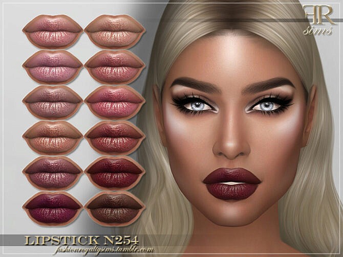 FRS Lipstick N254 by FashionRoyaltySims at TSR