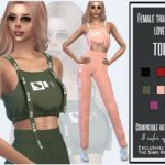 Female tracksuit Top by Sims House at TSR