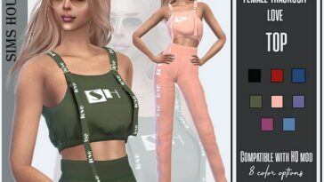 Female tracksuit Top by Sims House at TSR