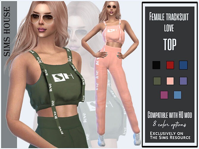 Female tracksuit Top by Sims House at TSR