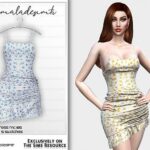 Floral Print Dress MC185 by mermaladesimtr at TSR