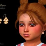 Flower Toddler Earrings by Suzue at TSR