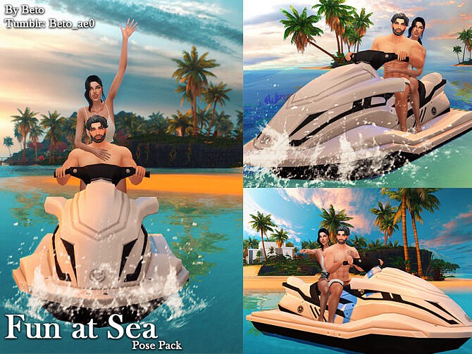 Fun at Sea (Pose pack) by Beto_ae0 at TSR