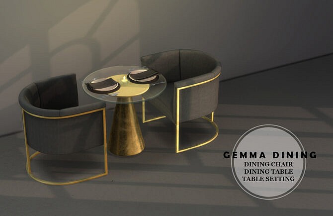 Gemma dining set at Leo Sims