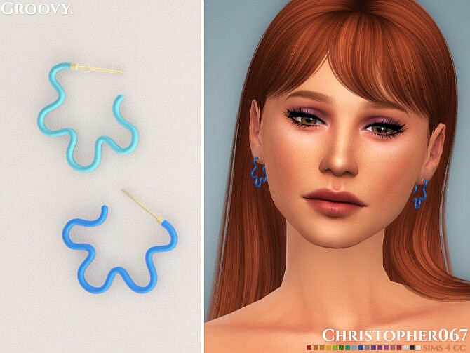 Groovy Earrings by Christopher067 at TSR