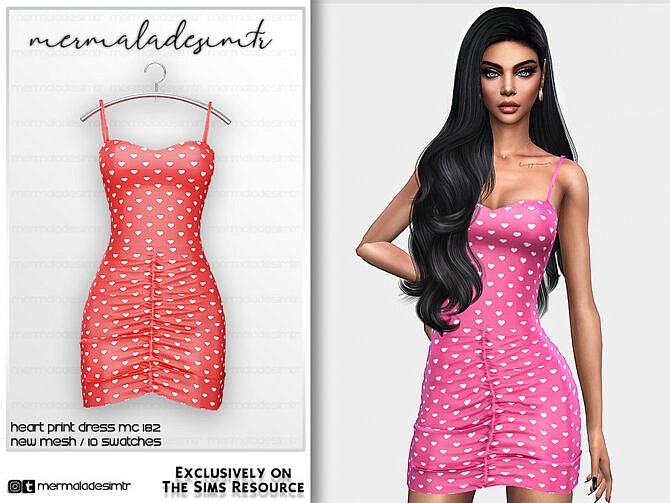 Heart Print MC182 by mermaladesimtr at TSR