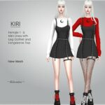 KIRI Goth Mini Dress by Helsoseira at TSR