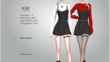 KIRI Goth Mini Dress by Helsoseira at TSR