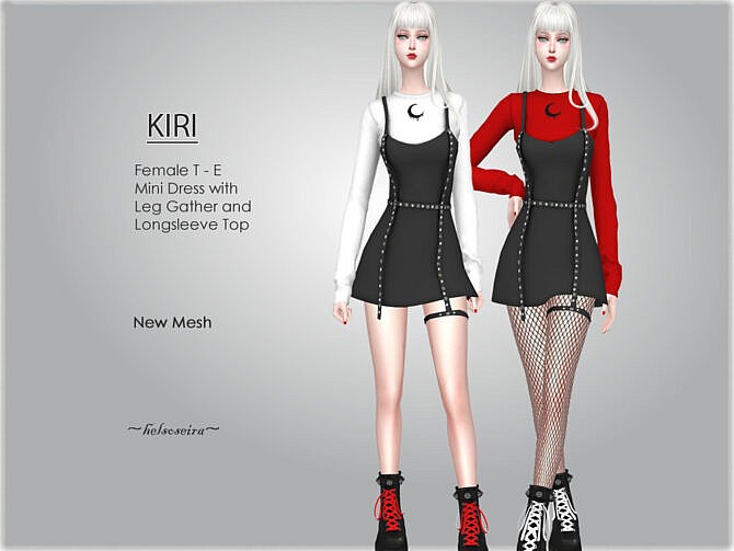 KIRI Goth Mini Dress by Helsoseira at TSR