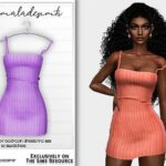 Knitted Strappy Bodycon Dress MC183 by mermaladesimtr at TSR