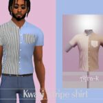 Kwasi contrast stripe shirt by akaysims at TSR