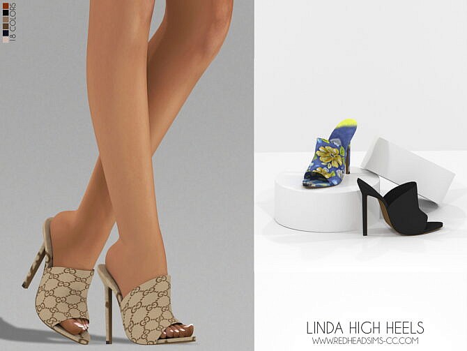 LINDA HIGH HEELS at REDHEADSIMS