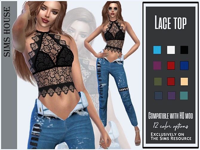 Lace top by Sims House at TSR