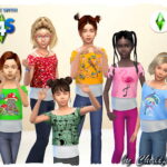 Layered top for girls by Chalipo at All 4 Sims