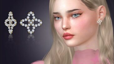 Lotta Crystal Earrings by feyona at TSR