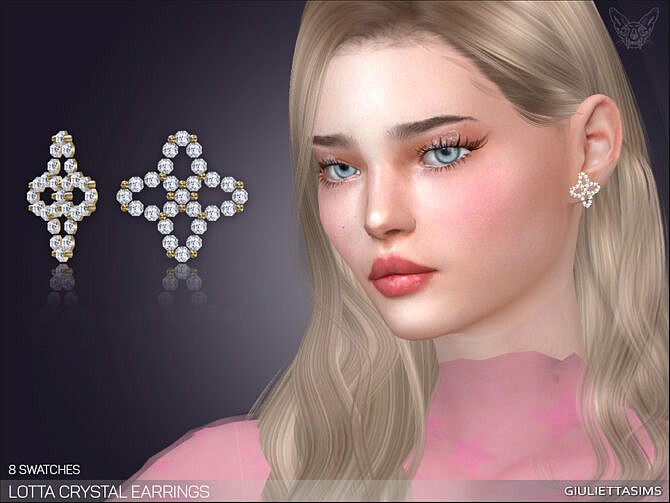 Lotta Crystal Earrings by feyona at TSR