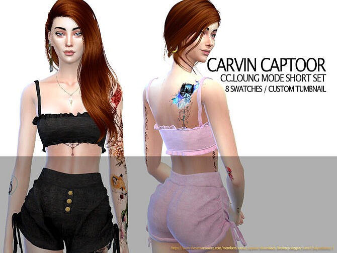 Loung Mode Crop Top Set by carvin captoor at TSR