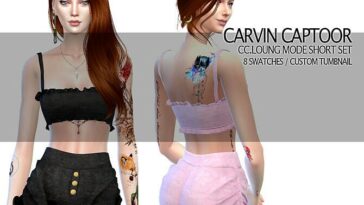 Loung Mode Short Set by carvin captoor at TSR