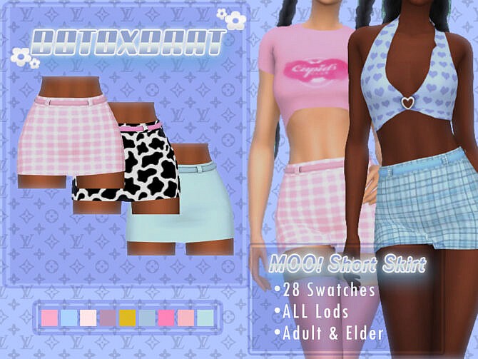 MOO! Short Skirt by B0T0XBRAT at TSR