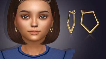 Marquise Hoop Earrings For Kids by feyona at TSR