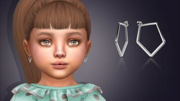 Marquise Hoop Earrings For Toddlers by feyona at TSR