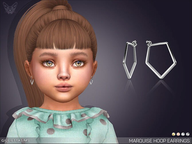 Marquise Hoop Earrings For Toddlers by feyona at TSR