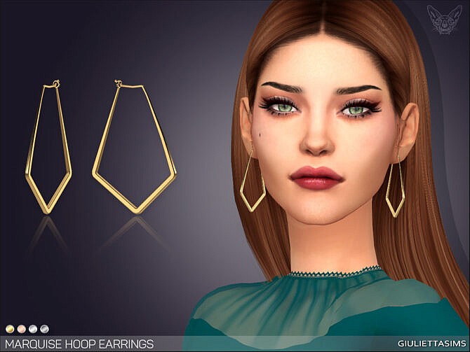 Marquise Hoop Earrings by feyona at TSR