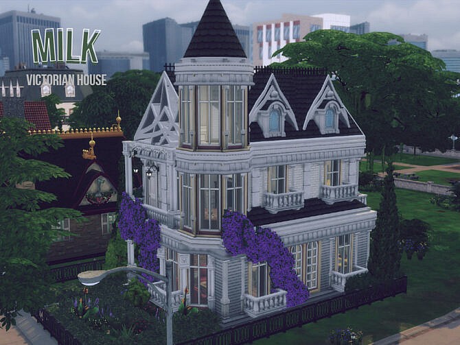 Milk white victorian house by GenkaiHaretsu at TSR