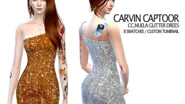 Nuela Glitter Dress by carvin captoor at TSR