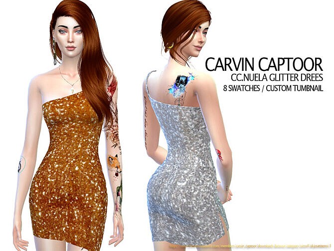 Nuela Glitter Dress by carvin captoor at TSR